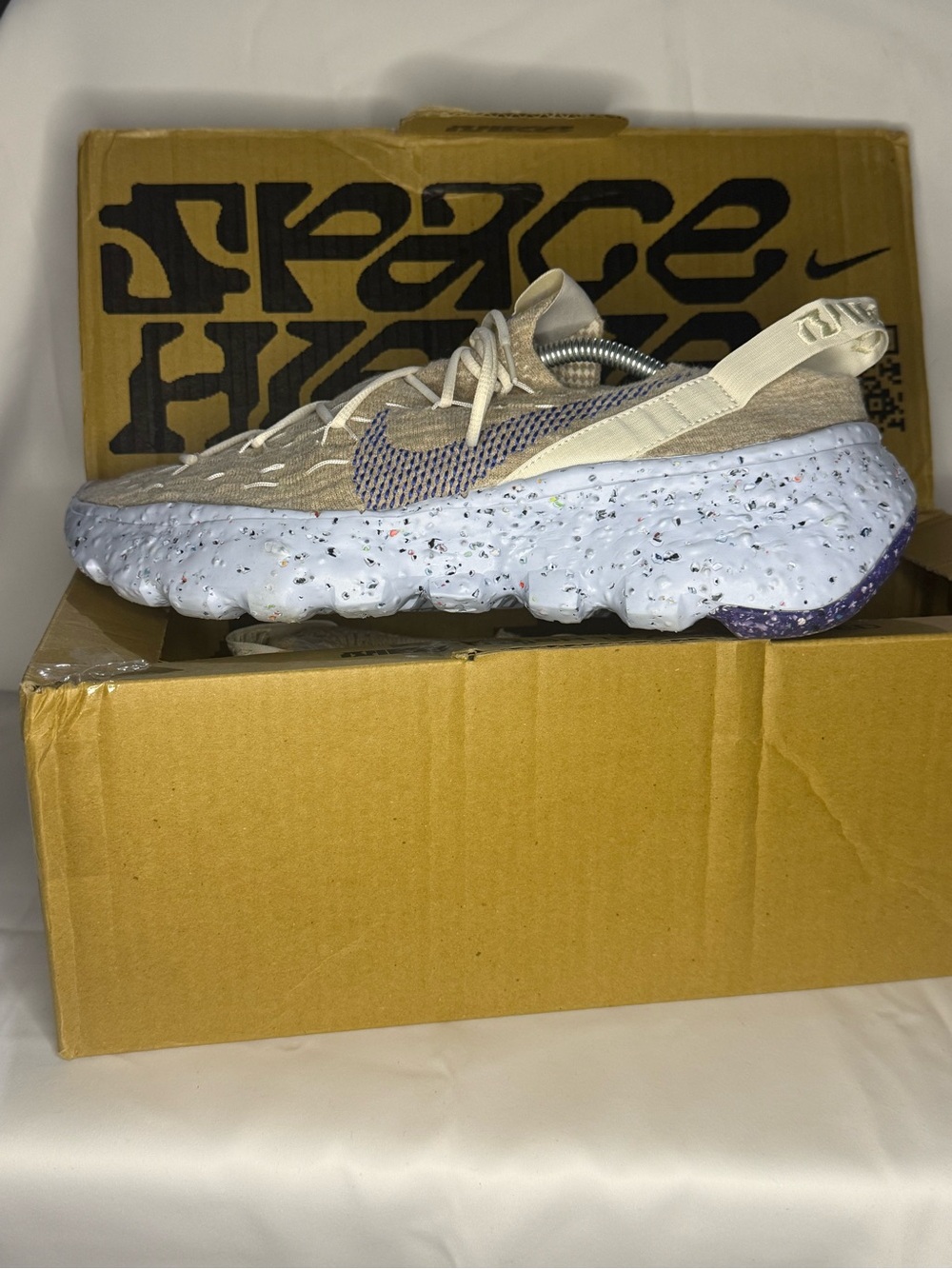 Nike Space Hippie Men's Beige and Purple Running Shoes